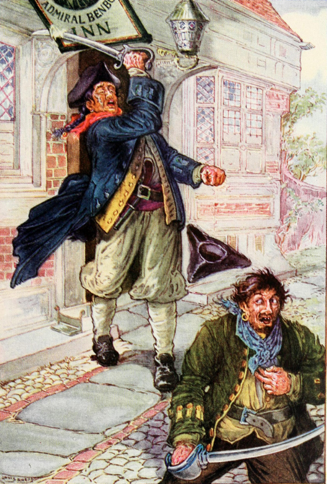 Captain_chases_black_dog